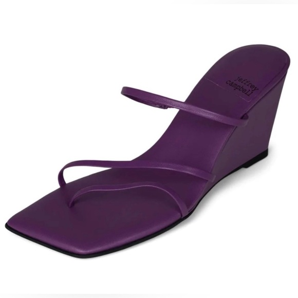 NEW Jeffrey Campbell Palate Slingback Wedge Sandal Purple sz 8.5 - Picture 1 of 5